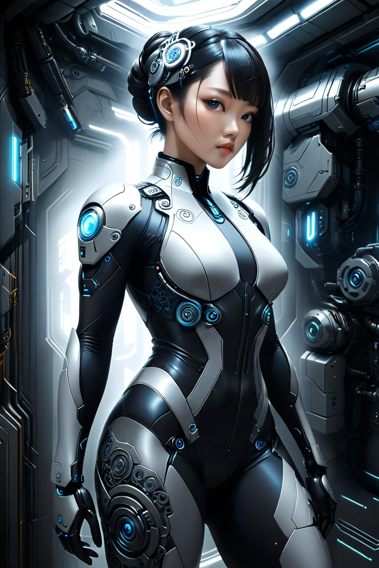 sexy reveal outfit female Holding Bitcoin in hand and sitting on kneel, Techno Wave, ดิSโทเปีย, Noir, Sลัก, woodworking, dark art, sci-fi, Graphite, by Jay. S. M. บ็อกS์, manga drawing, This is Junji., SATOU Hirohisa, Kazuo Umezu, KATSUHIRO OTOMO, Mม. giant, กุSตาฟ โดร์, เบอร์นี ไรท์Sัน, Masamune Shirow