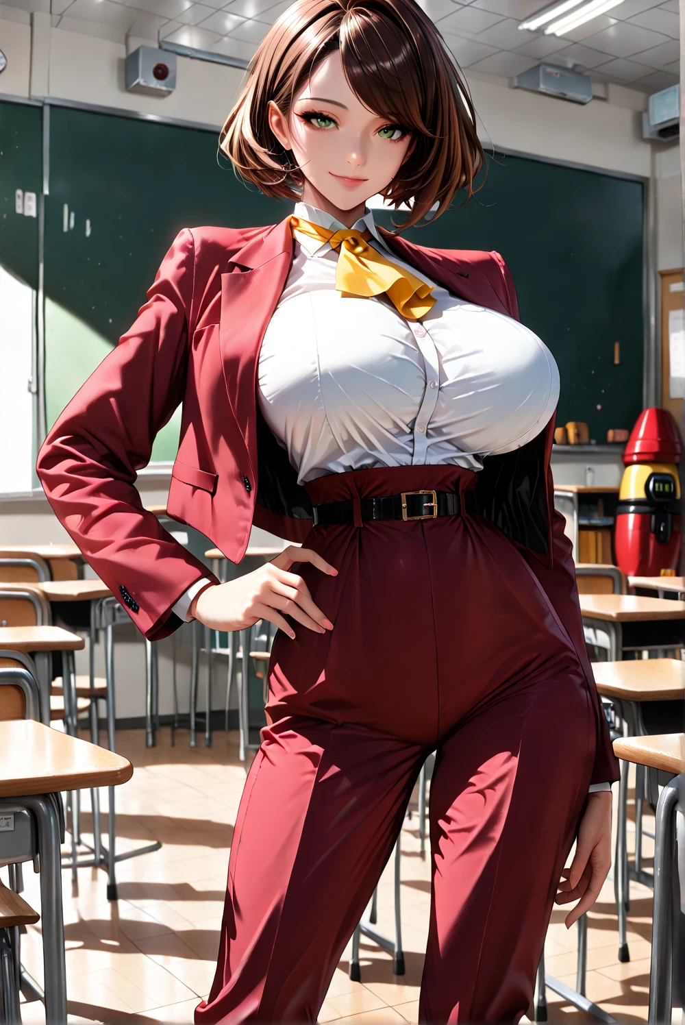 ,mostrar nalgas, mostrar atrás, atrás, piel de gallina, white skin , cute baby face lolita  , Pretty face,she-hulk, Freckled, curly ginger hair, smiling, curvy teenage school , completely opened white buttoned shirt, blue micro bikini  , ginormous , hugebooty, huge , big thick thighs, wide hips, school classroom background, full body, pin up, insanely detailed, symmetrical face, detailed face, hentaistyle, perfect face, two arms, good anatomy, beautiful face, perfect bone structure, muscular, 8k quality image, HD quality image, sharper image quality, oiled skin, high quality images, face restoration, bright lighting, proper light placement, light background, pretty face, gorgeous face, c l e a v a g e, unreal engine 5 cinematic face details, unreal engine 5 cinematic details, soft skin, Create an empowering artwork that celebrates the strength and resilience of a big thighed woman confidently wearing spandex. Focus on highlighting her powerful physique and the beauty in her curves. Choose a dynamic pose that showcases her strength and athleticism, capturing her in a moment of action or displaying her prowess in a particular sport or physical activity. Use spandex as the outfit choice to accentuate her form and highlight the contours of her body. Pay attention to the details of the fabric, incorporating shading and texture to add depth and realism to the artwork. Celebrate the unique beauty of a big thighed woman, emphasizing her confidence, determination, and physical prowess.