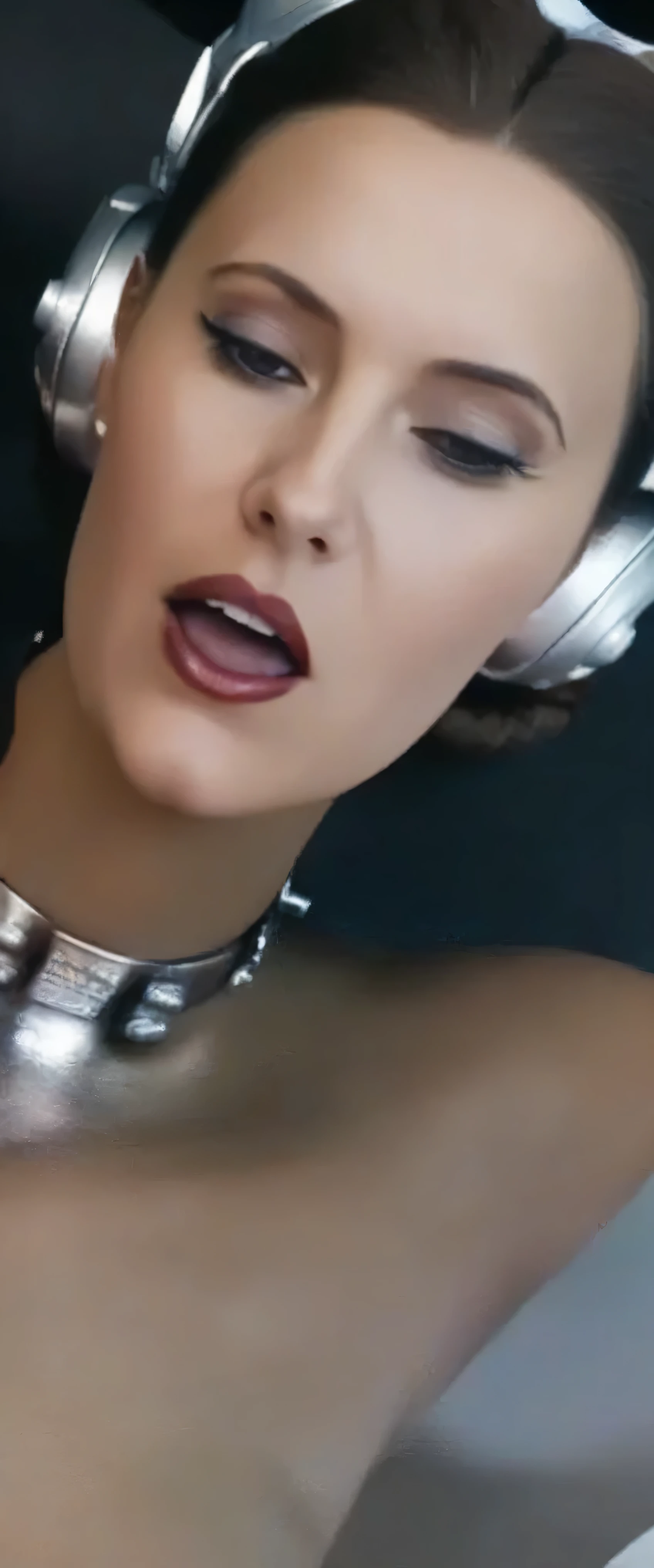 Princess Leia in Galactic_porn_photo_shoot,rating_explicit