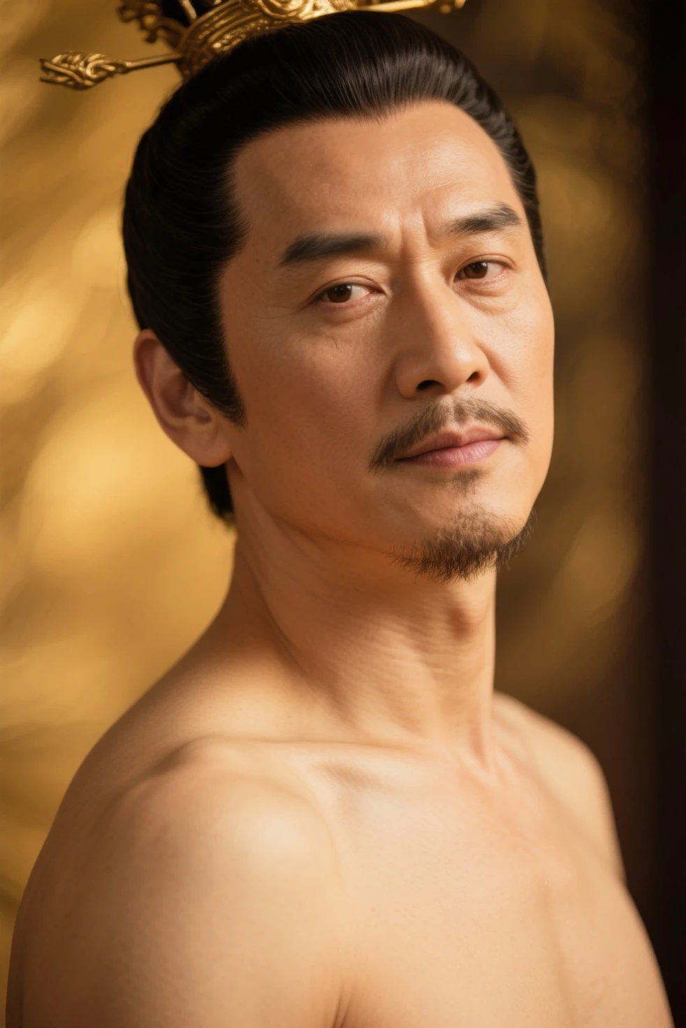 8k, best quality, masterpiece, ultra high resolution, (realism: 1.4), original photo, (Realistic skin texture: 1.3), looking at the audience,An oriental man