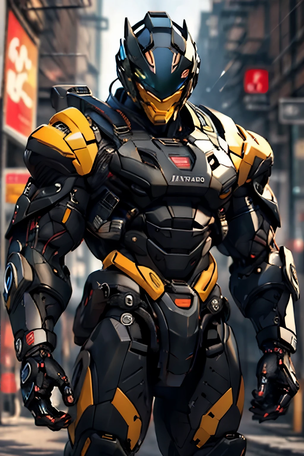 robot, negro, with black sweater 9