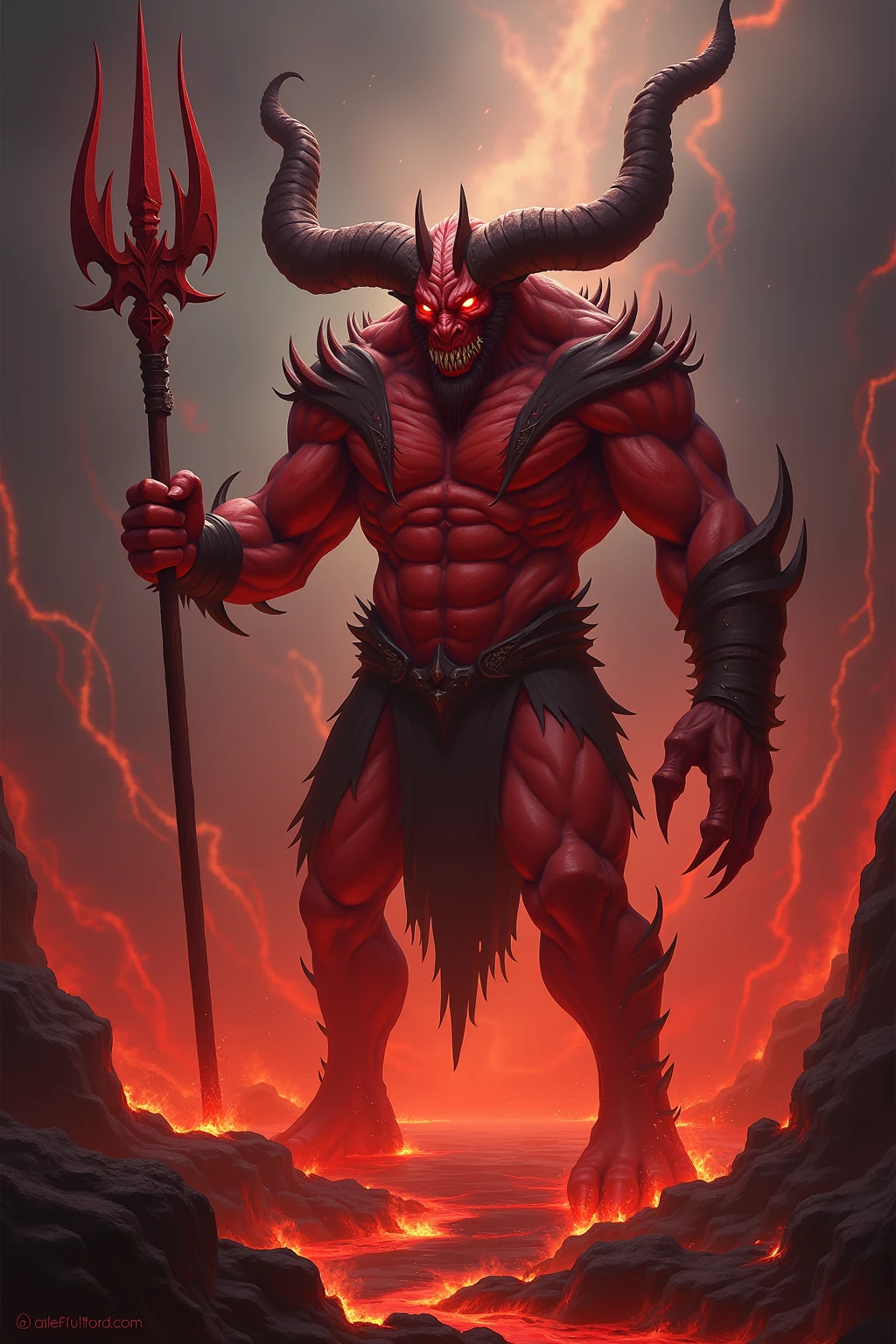 In the heart of a fiery volcanic landscape, an imposing Lava Demon stands proudly, embodying the raw power and beauty of a living hell. His muscular form, adorned with intricacies, fire tattoos, It is proof of the mastery of the artist's hand. Captured in an 8k RAW photo, This masterpiece has best quality and ultra-high resolution, revealing every dynamic detail of the demon's form.
vivid shades of orange and red, throwing long, detailed shadows that play with the rough, rocky terrain. At an intrinsically composed dinner show or, macro, , low angle, imposing