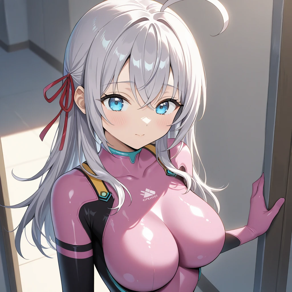 1 girl, kanon kanase, blush, medium breasts, sleeveless,((cowboy_shot, latex clothes, random clothes)), ((((30-year-old,mature)))), healthy skin.