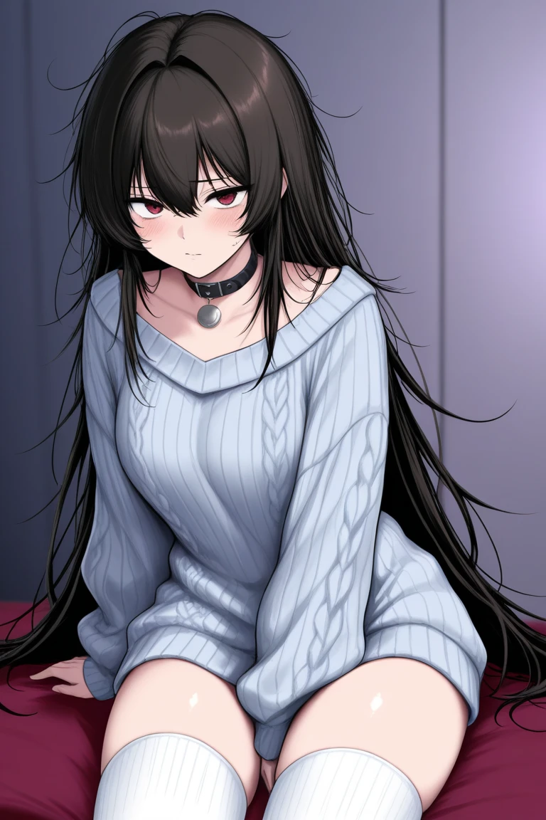((best quality,4K,high resolution,masterpiece:1.2)),  (whole body:1.2), (Young Girls),(((Love Hotels)))、Contempt、 、Pick and black hoodie、1 Girl, Black Hair, long hair, Sleep, Light Particles, wallpaper, Extra short hot pants，A young girl lies flat on the bed in the bedroom, hugging her knees and showing a cute expression in the sun.