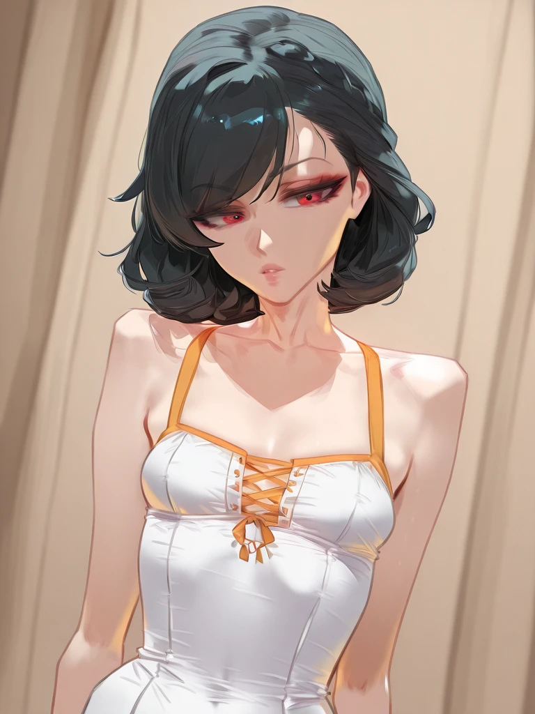 Highest quality, Very detailed, masterpiece, 1 person,woman,(((完璧なwomanの体))),Very beautiful face, Very beautiful body,Gentle expression, Very beautiful eyes,(Perfect Makeup:1.1),Fashion Model,Curly Hair,Shaggy Hair,Candy colored hair:1.3, Very thin body,Smart Abs, Tiny Bikini,A kind smile,Upper body portrait,(White Background), (Shiny skin),(Earrings),