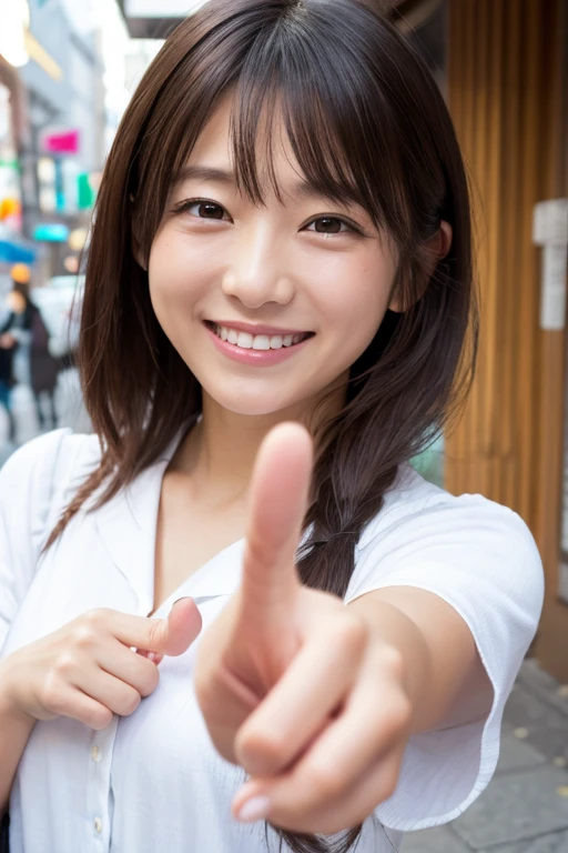 Girl doing peace