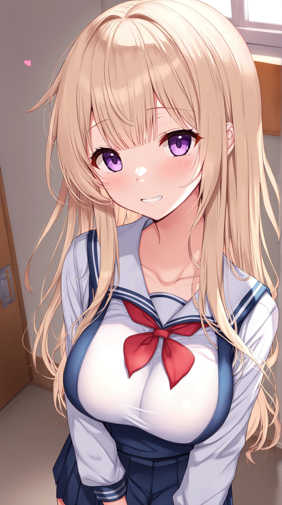 1 girl, 10 years old, stand, long hair, golden hair, purple eyes, ((purple underwear)), (((Worn school uniforms))), (naughty face), (cowboy shot), (medium breasts), (cleavage), (((showing underwear))), (((((skirt lift by myself))))), (from front), from below, ((looking at viewer)), ((32K)), ((best quality)), ((ultra high res)), ((HDR)), ((uhd)), ((extremely detailed CG)), ((unity 32K wallpaper)), ((perfect anatomy)),