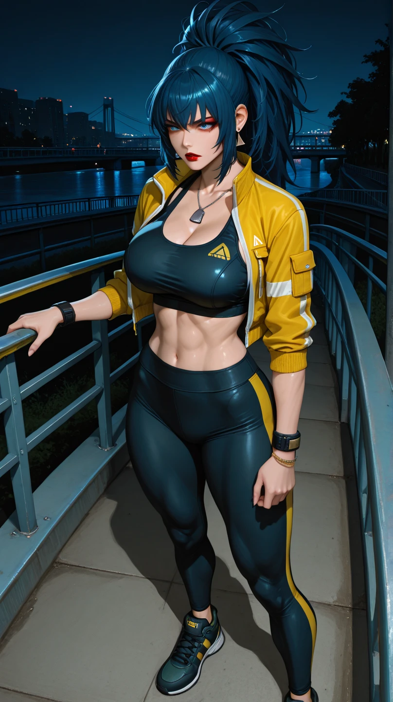 absurd, original photo, best quality, (masterpiece: 1.3), High-detail RAW color photos, Professional photos, Extremely detailed 8k CG wallpaper unit, foto-Realist, Realist, original photo, masterpiece, better quality, high resolution, illustration, 1 Girl, 18 years, Strong, Asia, Japanese, Black hair,There are bright spots ahead, Straight Hair, Medium length, Random hairstyle, pernas Strongs, perfect beautiful face, Kaduun lips, belos olhos Realists, Pale skin, Delicate skin texture, very large and natural breasts, Small butt. Athletic body, Strong. Serious. Suada. Mixed martial arts fighter, UFC fighter. conduct. Sucking on the nipple. she looks great. (Orange motocross jacket with green details, Biker Clothes. detailed design), UFC Octogono.