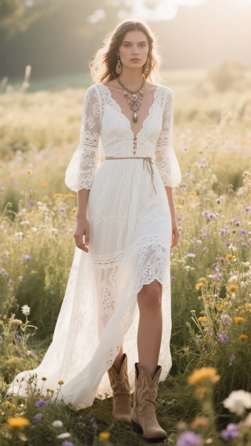 Romantic style, beautiful woman, beautiful accessories, full length, real,