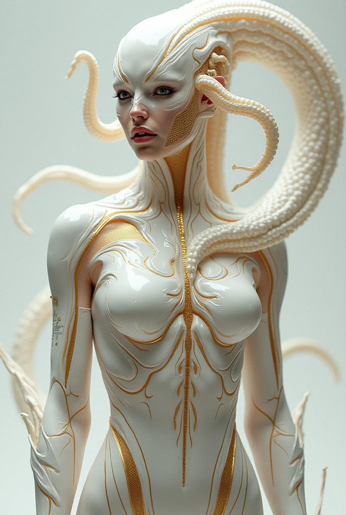 (masterpiece, top quality, best quality, official art, beautiful and aesthetic:1.2), (1girl:1.3), extreme detailed,colorful,highest detailed ((ultra-detailed)), (highly detailed CG illustration), ((an extremely delicate and beautiful)),(from side),cinematic light,((1mechanical girl)),solo,full body,(machine made joints:1.2),((machanical limbs)),(blood vessels connected to tubes),(mechanical vertebra attaching to back),((mechanical cervial attaching to neck)),(sitting),expressionless,(wires and cables attaching to neck:1.2),(wires and cables on head:1.2)(character focus),science fiction,white background,(blood:1.5)