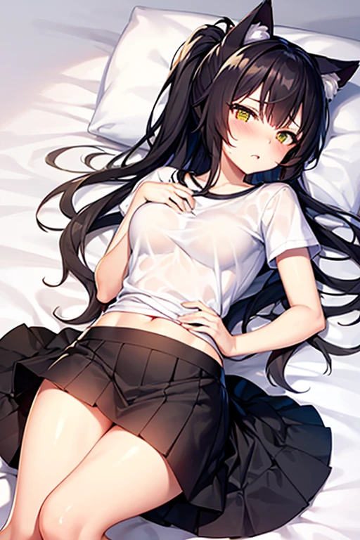 Unemployed girl who has been locked in her room for many years、Thick and soft puni puni thighs、Living on a bed with severe bedridden