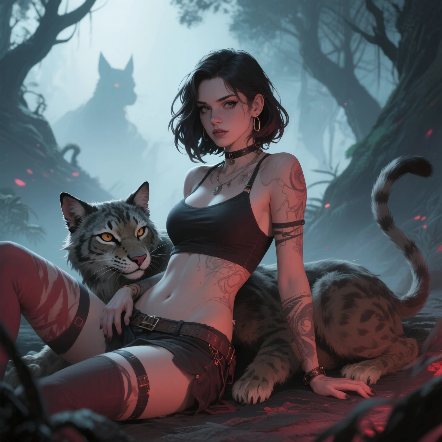 modelo posando con tattos guapa para portada de album de trap