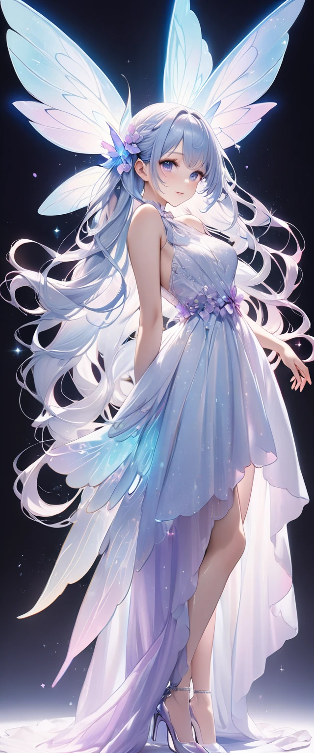 （high qulity，high detal，Master masterpieces，Perfect artwork：1.5），abstract artistic，Colored lead painting，The upper part of the body，one-girl，nigh sky，starlights，The figure of the girl blends with the starry sky，（white backgrounid：1.8）