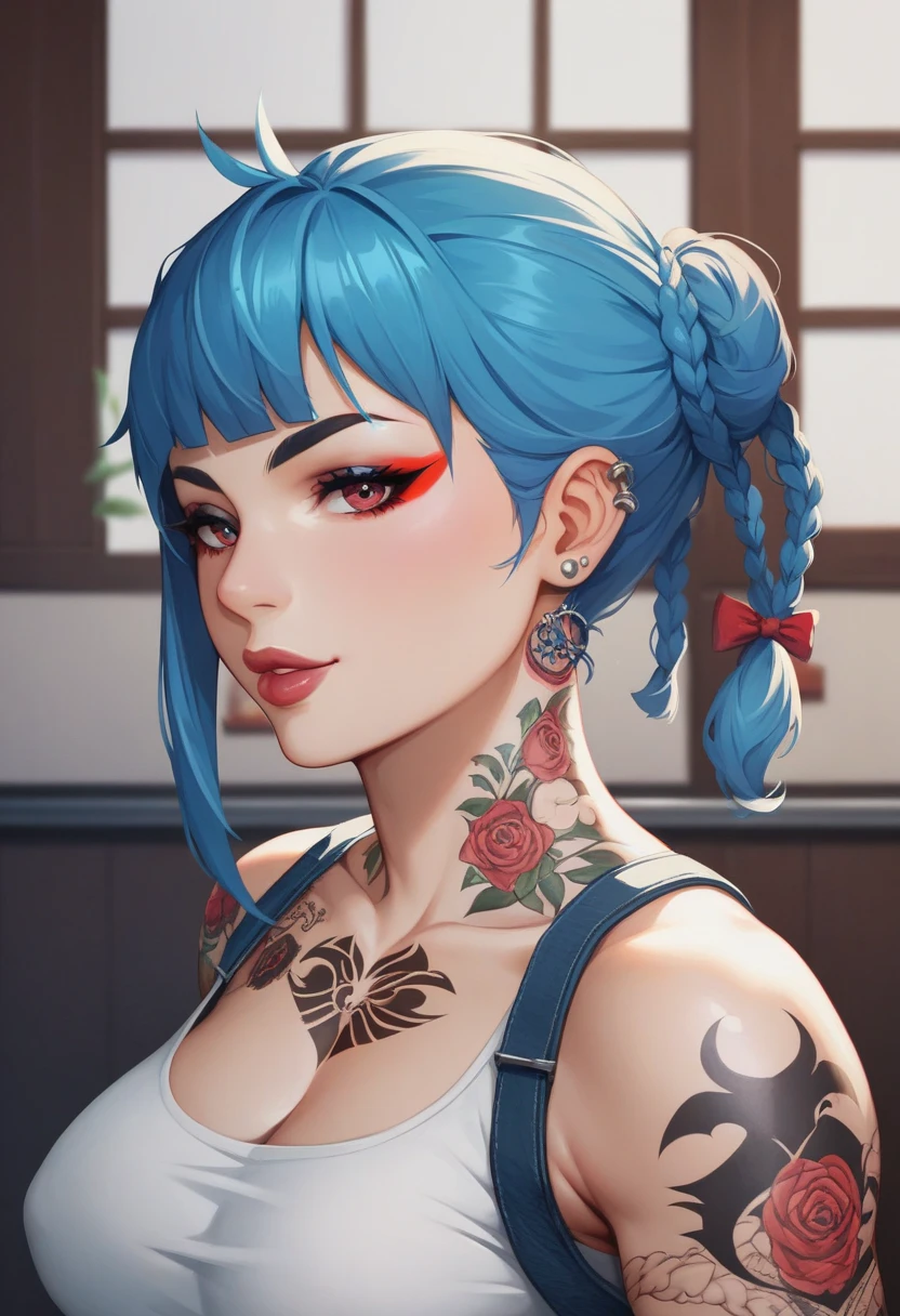 masterpiece, absurdres , (intricate details), (colorful),cinematic lighting, bust shot, extremely detailed CG unity 8k wallpaper, 1girl, Nojiko, light blue hair,complete Apron, nude, naked apron, kitchen, blush, looking at viewer, Nojiko