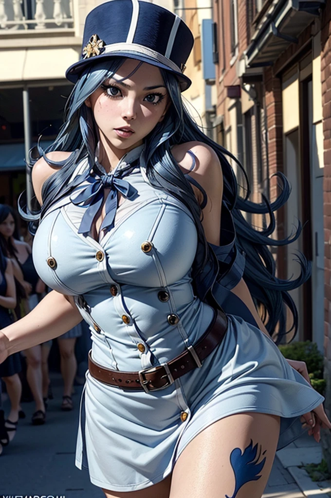 (La mejor calidad) (obra maestra ) Cara perfecta. kawaii & Siniestra princesa belleza joven en la ciudad de Los Angeles. (((Blue curly hair))) ((((nordin woman))))