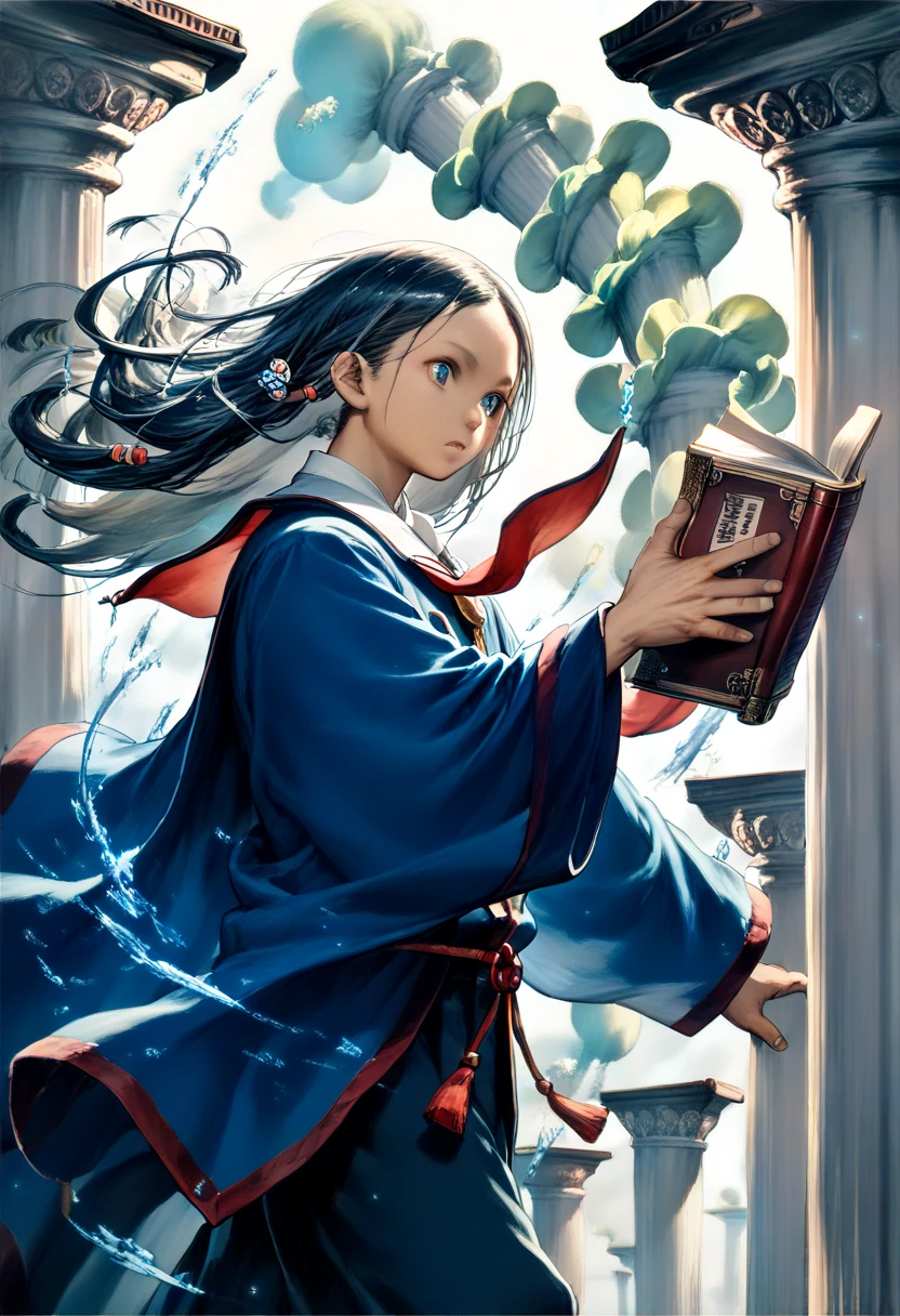 Close-up of a person holding a book with a creepy face., horror manga, horror illustration, horror wallpaper aesthetic, Junji, this work of art, horror!! Highly detailed, horror art, elegant horror artwork, ( ( ( horror art ) ) ), horror fantasy art, This is Junji's art style., detailed 4k horror artwork, nightmare illustration, horror concept art