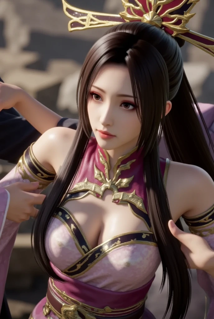 8K quality、High resolution、Realistic skin texture、High resolutionの瞳、Detailed face、Blowjobする女、Brown long hair、、A simple green Chinese dress made from light fabric.、Dignified face、thin、Model Body Type、Realistic female genitalia、Deep and realistic penis swallowing、Blowjob、deep throat、Semen-covered body、put penis in mouth all the way to the base、Shooting from the side、Swallowing a lot of semen