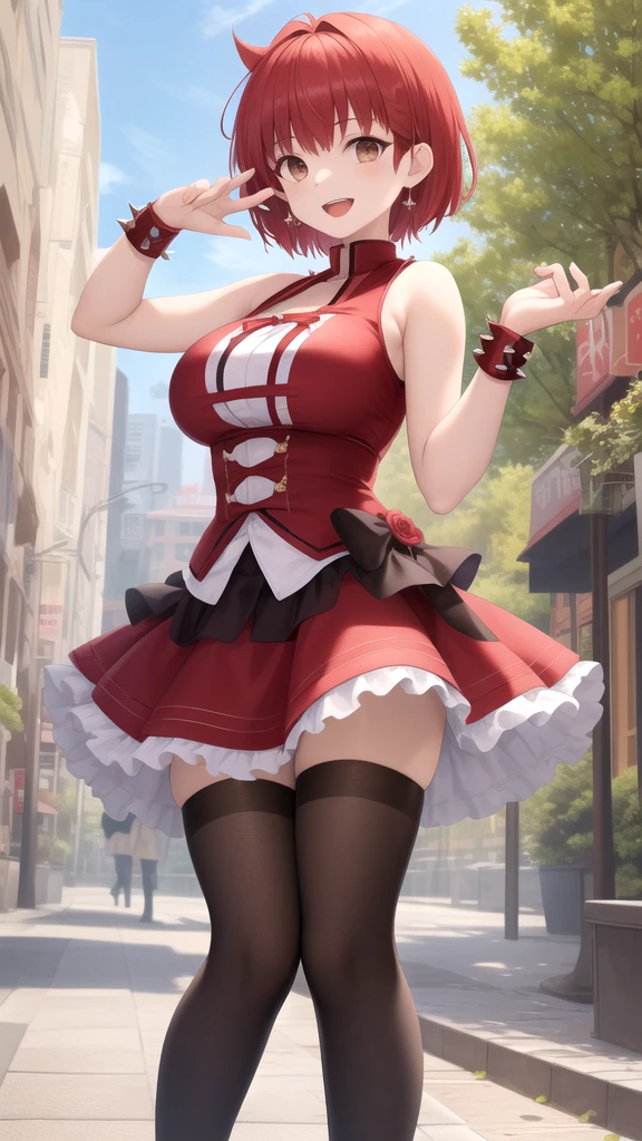 maid girl,(1girl in:1.3),((Anime maid girl with very cute and beautiful orange hair is walking down the street seductively)),
(Large breasts:1.4),ample breasts, Fluffy breasts, H Cup Bust, Bust up, (((ridiculously large breasts)))、(Ridiculously huge breasts:1.5)、((huge udder))、bulging bust top,(((Orange Twin Tail Hair:1.35,Colored inner hair,Twin-tailed, Ear breathing))),((Heterochromia, Eye 1 Orange, Eye 2 Red, Perfect eyes, upward-eyed:1.3, Beautiful detailed eyes, finely detailed beautiful eye:1, big highlight on eyes:1.2, slanted eye)), (Fat:1.2),(((Lustrous skin:1.5,bright skin: 1.5,skin tanned,Shiny skin,Very shiny skin,Shiny body,plastic glitter skin,exaggerated shiny skin))),(spider lower abdomen,Narrow waist,wide-hips,athletic bodies,inflated legs,delicate detailed fingers,Detailed body,detailed arms,Human Hands, Detailed hand),
Cute,sluttish,Seductive,Erotic,NSFW,
zettai ryouiki,(Maid headdress), Maid Uniform, Head dress, (maid), Sleeveless, Mini skirt, long boots, cleavage cutout, Bare legs,Clothes with lots of lace frills,(detailed costume,detailed clothes),
(Dynamic Pose:1.0),Solo Focus,Happy,((Open mouth)),,Centered,scale to fit the dimensions,thirds rule,
Outdoors, ((Night view)), (Cyberpunk Night Street Background: 1.5,dark sky,alleyway,Lonely alley,Thick clouds, Detailed background:1.25),
(Best Quality), (High resolution), (Sharp Focus), (ultra-detailliert), (Extremely detailed), (Very high quality artwork), 8K_Wallpaper, (Highly detailed CG in 8K),(Very fine 8K CG), ((hyper super ultra detailed perfect piece)), flawless, (((masutepiece))), Illustration, Vibrant colors, (Convoluted), High contrast, Selective lighting, double exposure, nffsw (High dynamic range), Post-processing, Background blur,