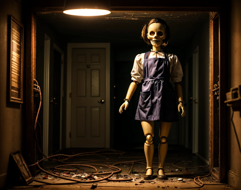 <lora:20240227-1709027632605:1> Trevor Henderson, a tall woman carrying a box in a dark basement