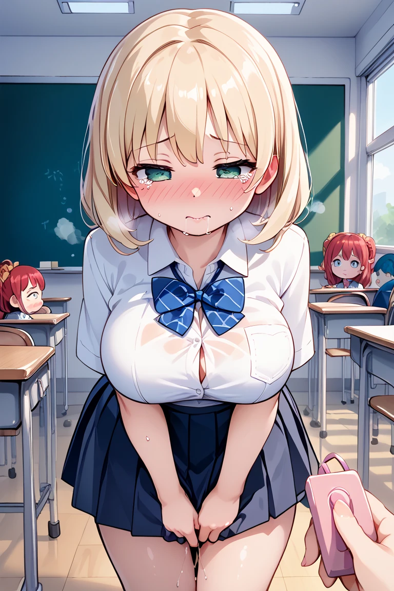 A duo consisting of a 33-year-old female teacher and a 、Be surrounded by crowds、The woman looks frightened by fear、Nipples、classroom、My breasts are being massaged、Sex、Several boys