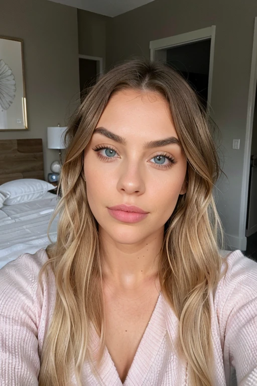 Selfie photo, fashion model 24 years old, Danish queen with eyes like Gigi Hadid and hear like Margot Robbie
