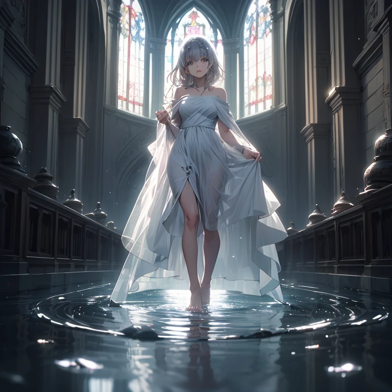 moody artistic masterpiece of a perfect body allure big breasts Lalisa. Surreal photo rendering by AesticV. nsfw. (enchanted and whimsical art style: 1.4). soft translucent art blend dress, sexy design. rockets. strange water fall in theme room. high detail. soft leather detail. 8k, uhd, photorealistic. cute artistic ground pose pose. accurate anatomy.