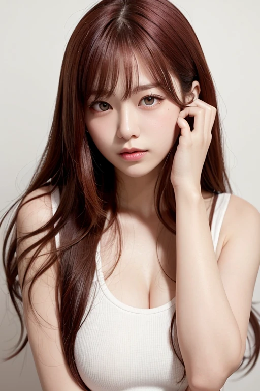 ((masterpiece)), (realistic: 1.2) masterpiece, 最high quality, high quality，High resolution，white skin，perfect body, 最high quality, ultra detail，（big breasts，show your skin，show cleavage）, mature，beautiful, black hair， long hair， With bangs，10th generation，over knee socks，glowing skin，Bewitching，thighs，feet, very detailed, parted lips
