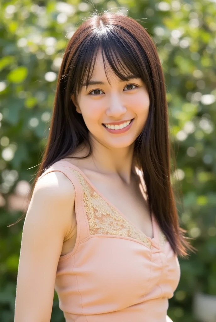 (((One girl,alone))),(Highly realistic photos, High resolution, Detailed face, Beautiful Eyes) Japanese women, 30 years old, Cute Face, Nice body, Medium chest, ,Hairstyle, Take a photo book,Healthy Body,Thighs、turn over、Depth of written boundary,panties、Narrow eyes,Light Smile、Cosplay、Backlight