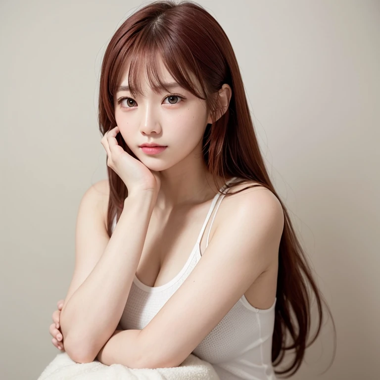 highest quality, Realistic, Perfect Human Anatomy, Very detailed, Very delicate and beautiful, Raw photo, Professional Lighting, Illumination, Depth of written boundary, Single focus, whole body, Skinny Japanese woman, 20-year-old woman, Brown Hair, Small Head, Beautiful Eyes, True Face, Realistic skin, Fine grain, (Fashionable hairstyles: 1.3),Filming a music promotional video at Valley of Fire State Park、Dynamic angle photos full of movement、16ｍｍShot with an ultra-wide-angle lens、White mini tight dress、Singing out loud photos、