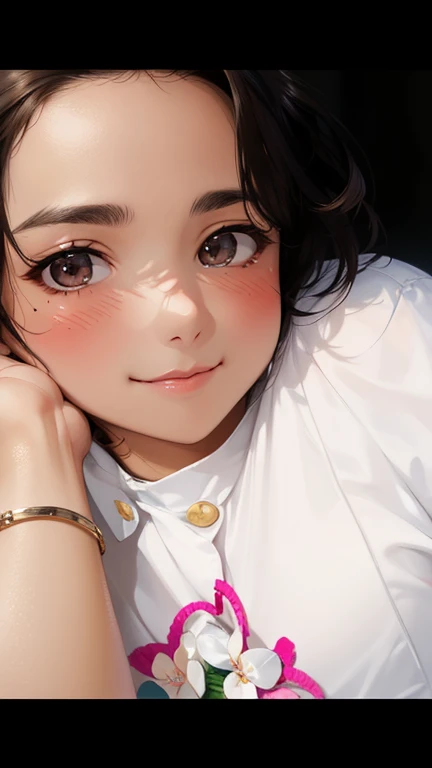 Model clothing、Perfect Makeup、Elementary school girl、Curly Hair、Photographing the chest、Sex Appeal
