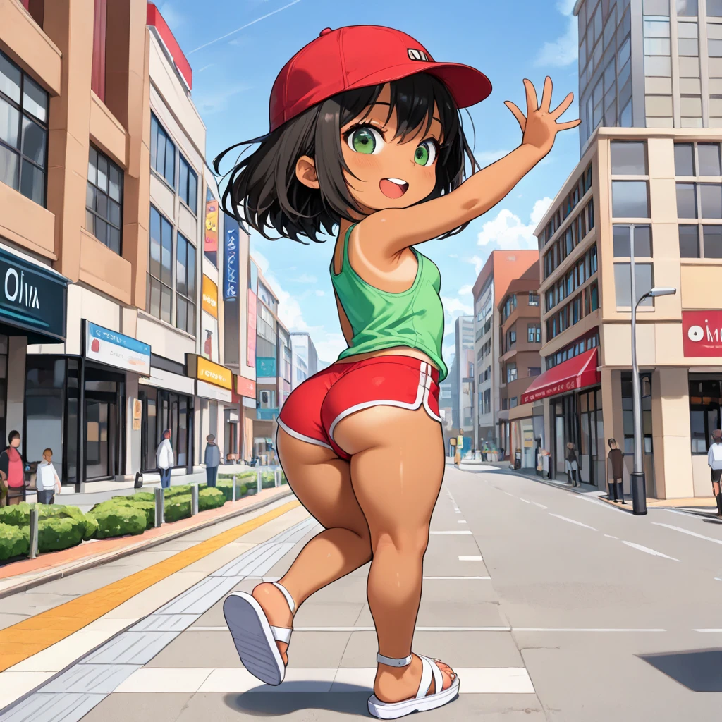 ((((Loli beautiful legs nudist girl running))))、happy big boob,A lot of close friends hugging each other with baseball caps、surround each other'face、smilein a group photo、