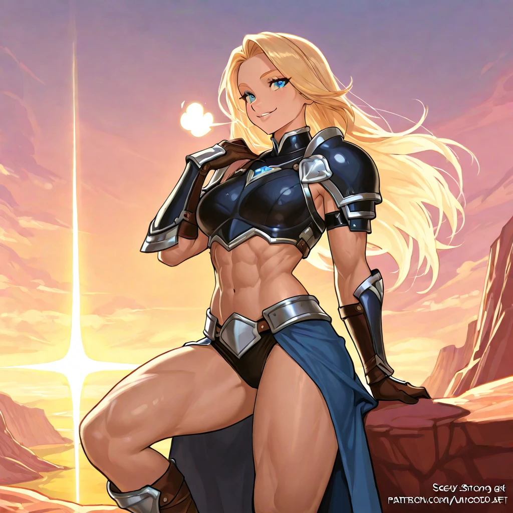 solo, Shakira, tanned, ifbb, indian, tan skinned, barbarian, tan skin, wbff, warrior, queen, captivating, furs, leathers, transparent crystal glass armor full chestplate armor,  blonde, leather pants, lineart only