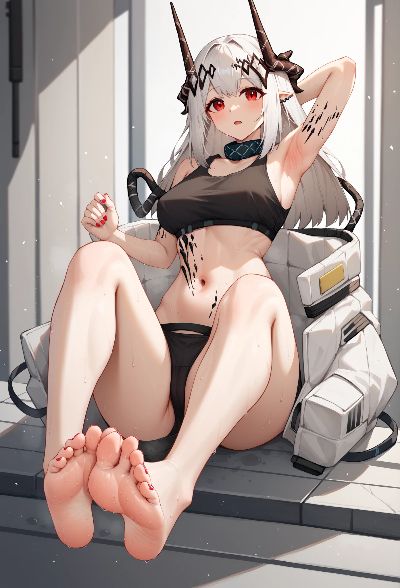 masterpiece, best quality, [[[Nsfw]]], Masterpiece, 1girl, best quality, hyper extreme detailed, by famous artist, Milking machine, arms behind head, forced orgasm, spread legs, Torture, shit on machine chair, mechanical restraints, stationary restraints, tickling Torture, Electric, sex machine, sex toys, medium breasts,  slender, nude, orgasm, wet, pastel color, turn pale, expressionless, Prisoner, in Prison, dark room, tangled codes, body connect tubes, big machinery, injury, dynamic angle, Special Week, naked, Exposed nipples,  coming from the tip of the nipple, Squirting breast milk, Constraints, Mechanical rape, Curren Chan