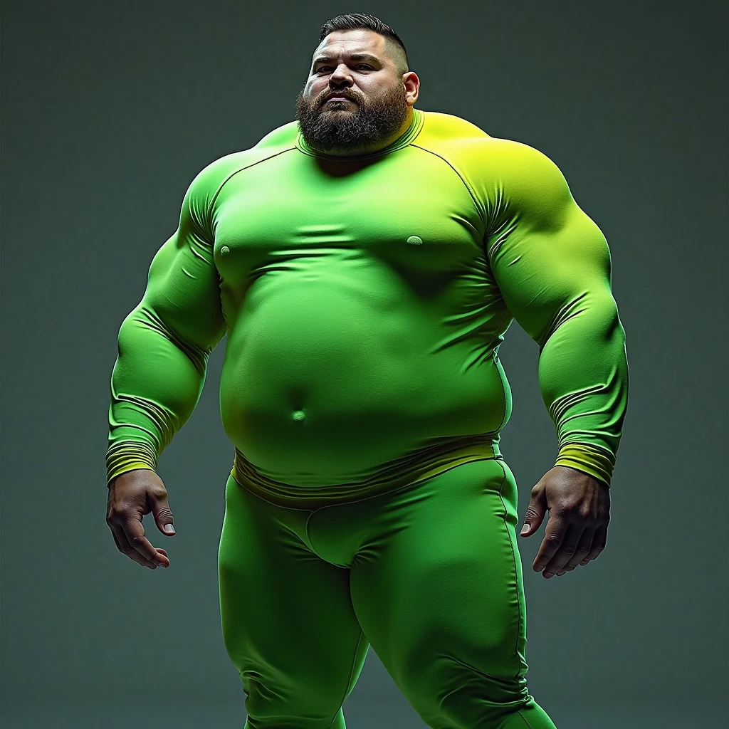 Trump wearing green sportswear 
