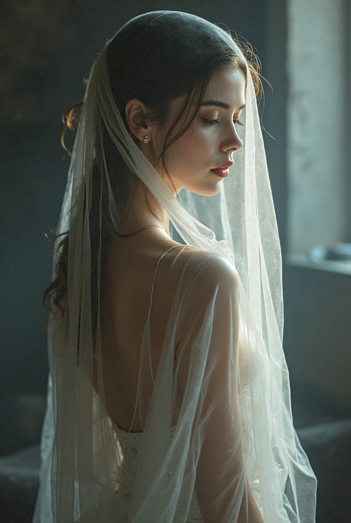 Close-up of a woman in a white hat and dress, Ethereal beauty, Very ethereal, ethereal back light, Soft ethereal lighting, Dreamy and ethereal, Incredibly ethereal, ethereal details, Ethereal and dreamy, delicate soft hazy lighting, in style of wlop, intricate wlop, soft light from the side, refined editorial photograph, Wlop style, Ethereal!!!