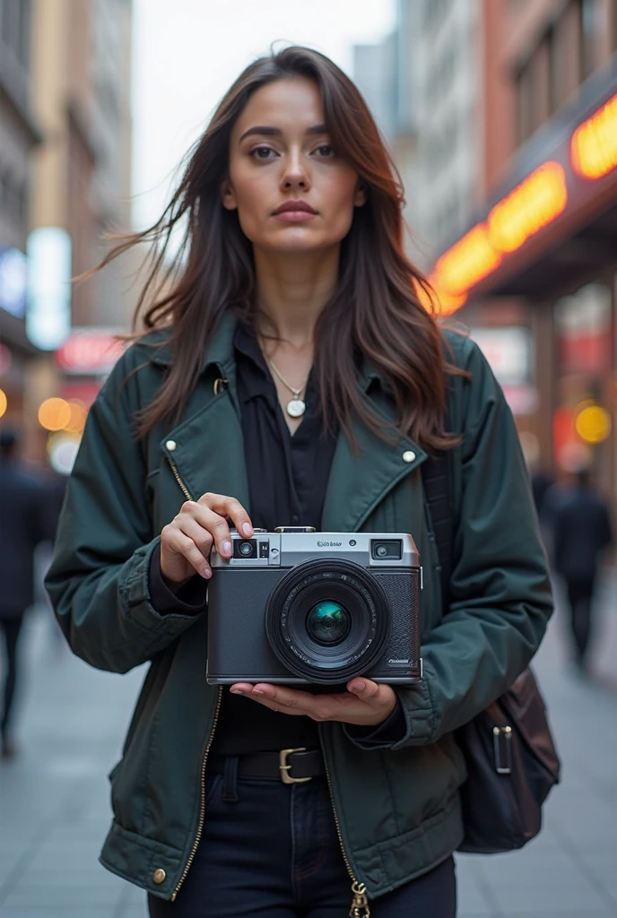 Fujifilm XF1, a woman holding a Erica spp