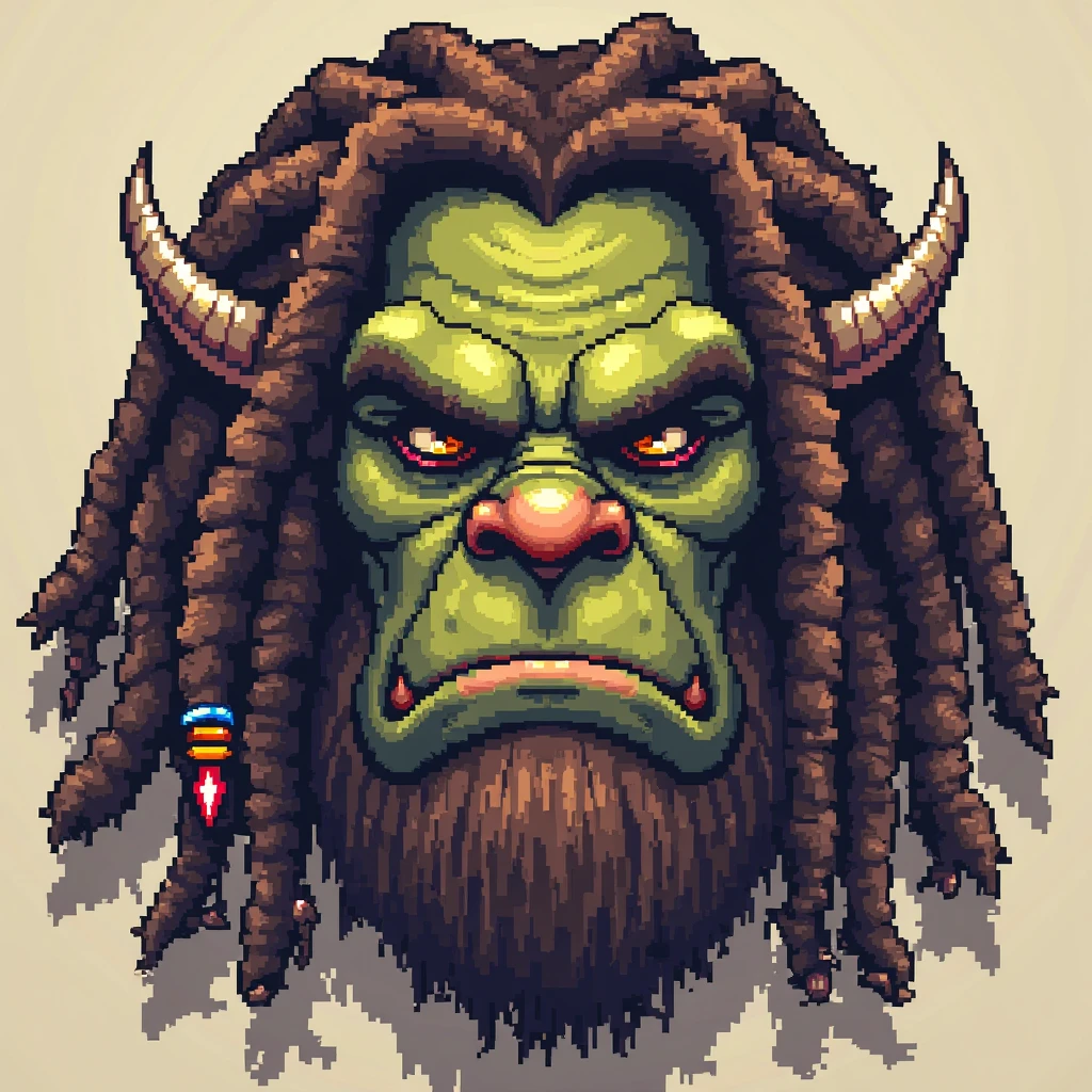 Orc with a braid in his hair