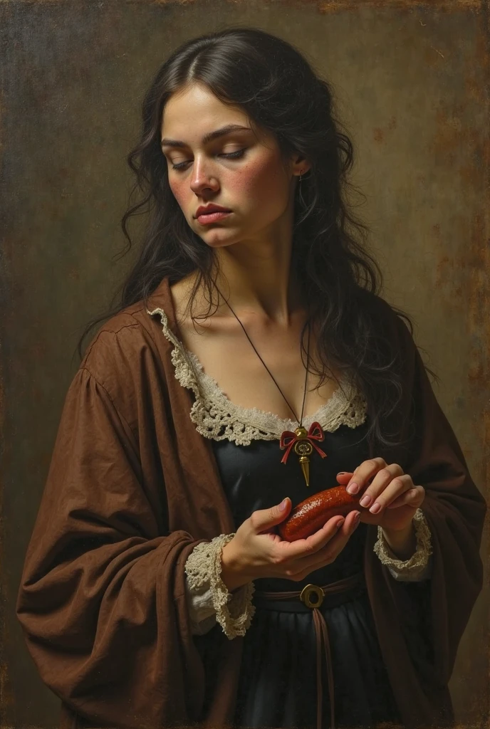 The court distributed bread rations at the library to the woman who would have to serve long sentences of physical labor. this is where the ideas of length and difficulty formulated in this expression come from., body painting, 8k, comics