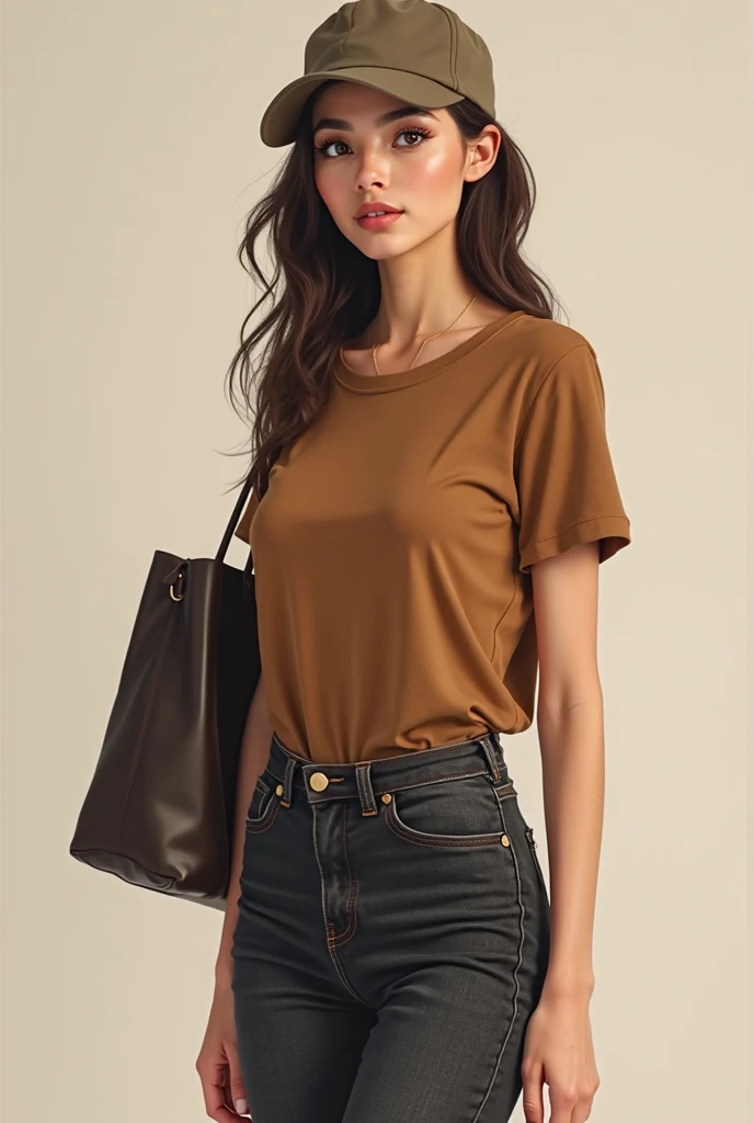 uma mulher, wearing camisa apertada, camisa apertada, camisa marrom, vestindo roupas simples e justas, vestindo uma camiseta, usando cinto, foto de modelo de garota magra, stoya, vestindo uma camisa, cintura fina e quadris grossos, vestindo camisa, vestindo um top fofo, cintura fina, Olga Kurylenko