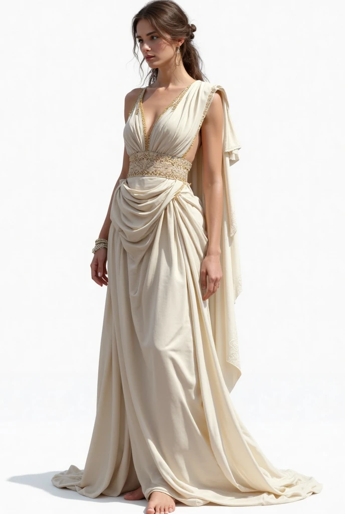 a beautiful Greek goddess, with long flowing golden hair, piercing blue eyes, and flawless porcelain skin, dressed in an elegant white toga, standing gracefully in a blooming garden. The garden is filled with vibrant flowers of various colors, such as red roses, purple lavender, and yellow sunflowers, creating a picturesque background. The sunlight gently illuminates the scene, casting soft shadows on the ground. The goddess holds a golden laurel wreath in her hand, symbolizing victory and honor. Her expression is serene and noble, radiating a sense of confidence and wisdom. The artwork is created in the style of classical oil painting, with intricate brushstrokes and exquisite attention to detail. The colors are rich and vibrant, bringing the scene to life. The overall image quality is of the highest standard, with ultra-detailed features and a photorealistic rendering. This masterpiece is a celebration of Greek beauty and artistry, capturing the timeless elegance and grace of the ancient civilization.