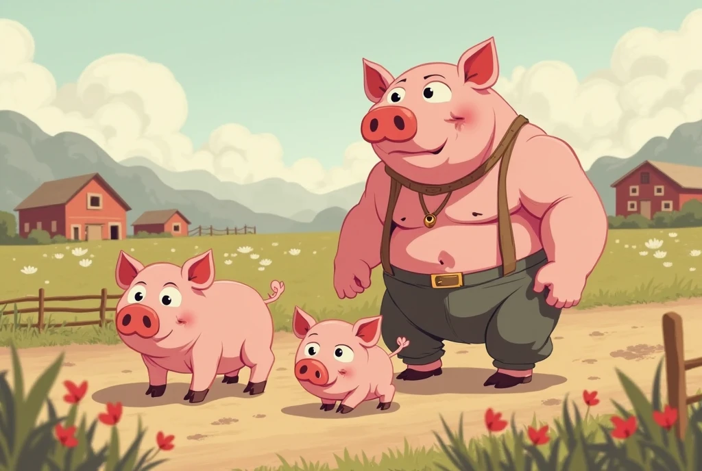 A very strong person with a pig face. A girl with a jigglypuff face (the pokemon). A boy/Rat-faced boy (rat boy)