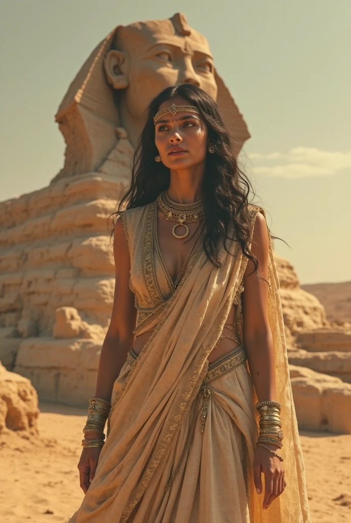 Beautiful ancient Israeli woman, whole body