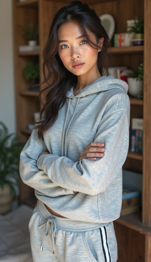 sri lankan girl with hoodie
