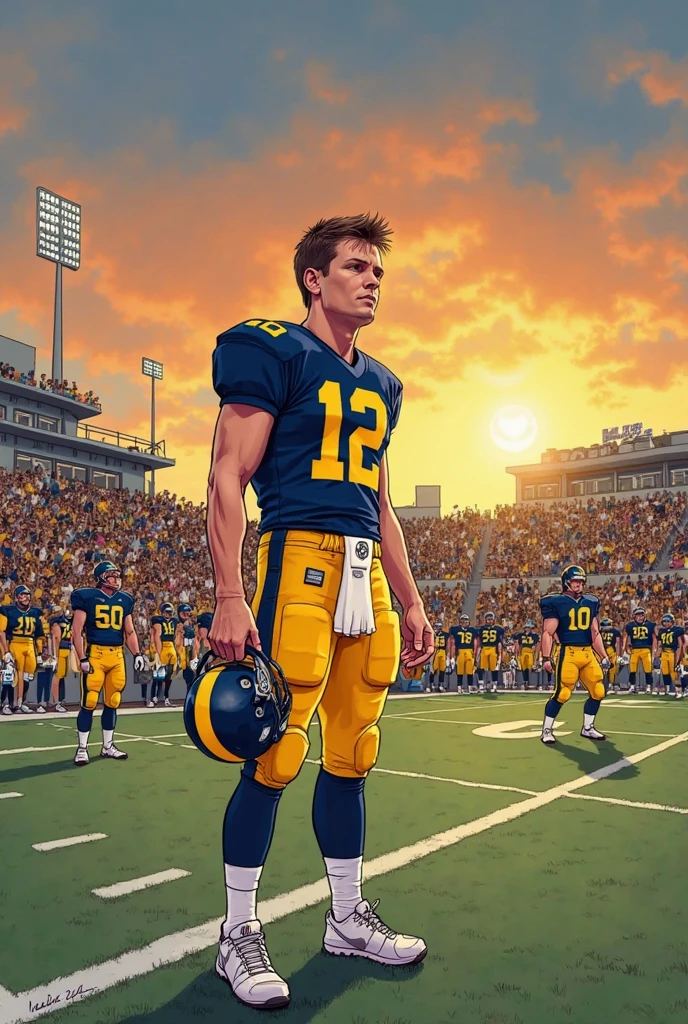(masterpiece, best quality, ultra-detailed, best shadow), hyper detail, high resolution, high quality, 8k, epic,  raw photo, dslr, 1boy, tan skin, black hair, jock, tall, handsome, masculine, school, lockers, american football uniform, <lora:add_detail:1>, 1980s \(style\), 80s, 1980s, 80s heartthrob, cozy lighting, vintage, cowboy shot, <lora:add_detail:1>, <lora:AQMLORA-V5:0.6>