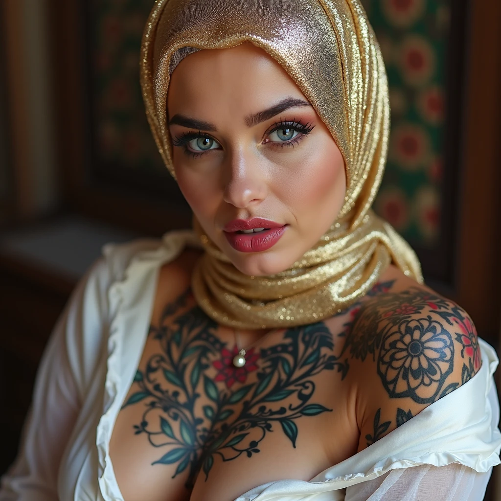 Perfect tits, tatooed, nude