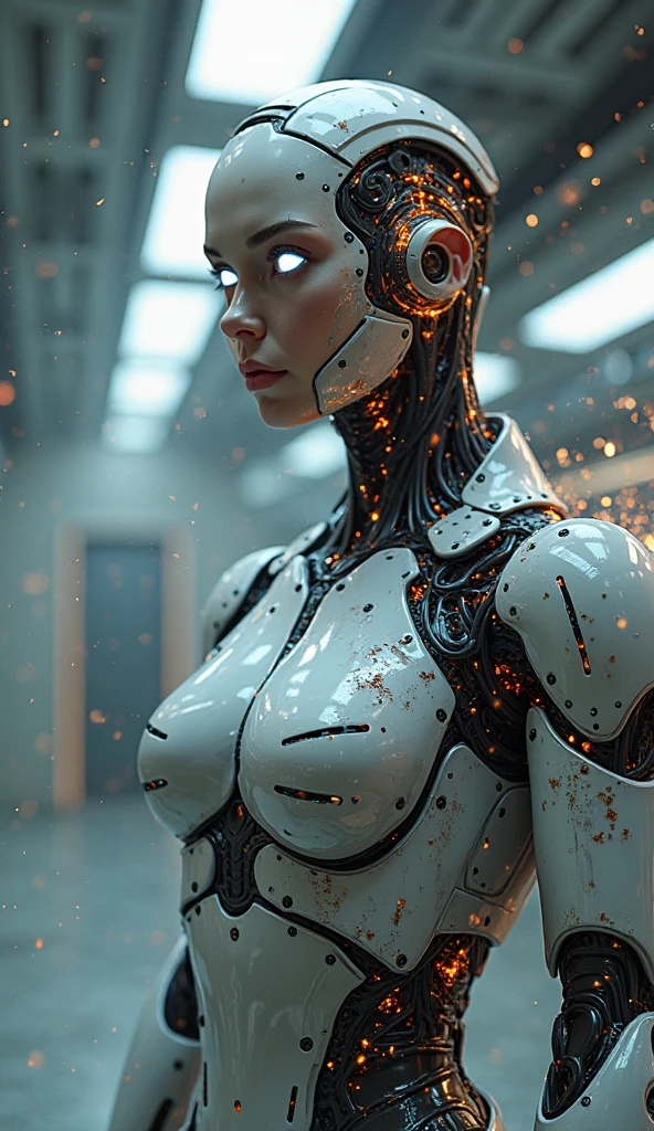 a very beautiful cyborg made of transparent glossy glass skin surrounded with glowing tubes inside an incubator of a futuristic hospital bio lab,
rendered by beeple, by syd meade, by android jones, by yoanne lossel, by artgerm and greg rutkowski,
space art concept, sci - fi, digital art, unreal engine, wlop, trending artstation,
RAW photo, 8k uhd, dslr, soft lighting, high quality, film grain, Fujifilm XT3