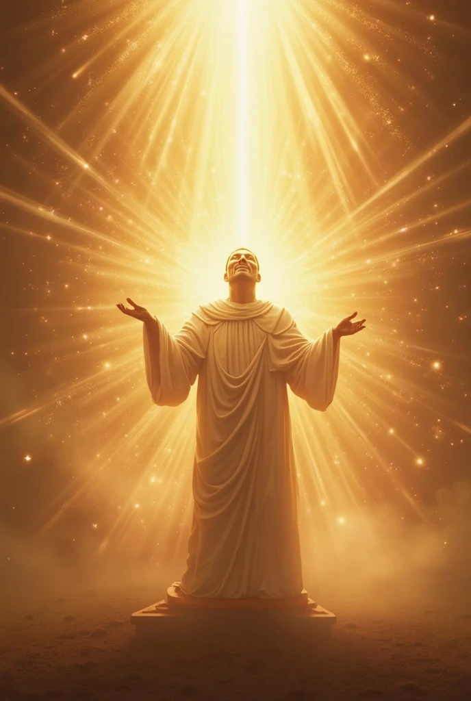 Generate an image of an Israelite believer in God being transformed by the power of God