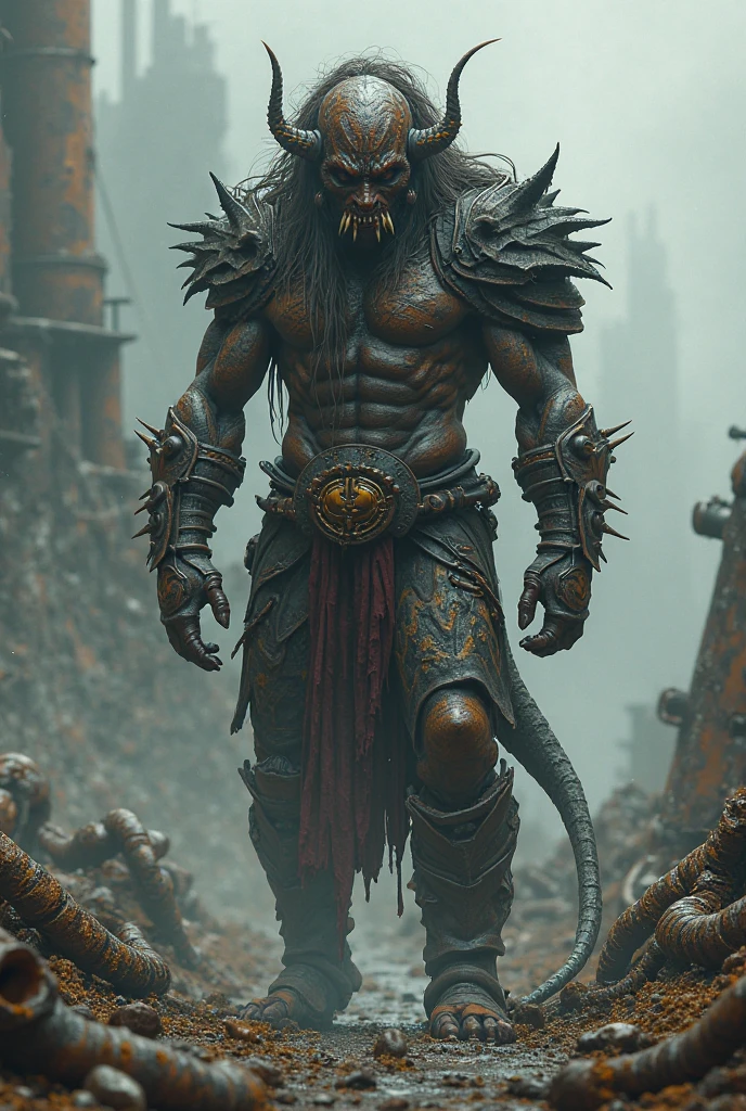 african tribal man, black skin, glow red eyes, wood mask, attack position, spear, full body, white background