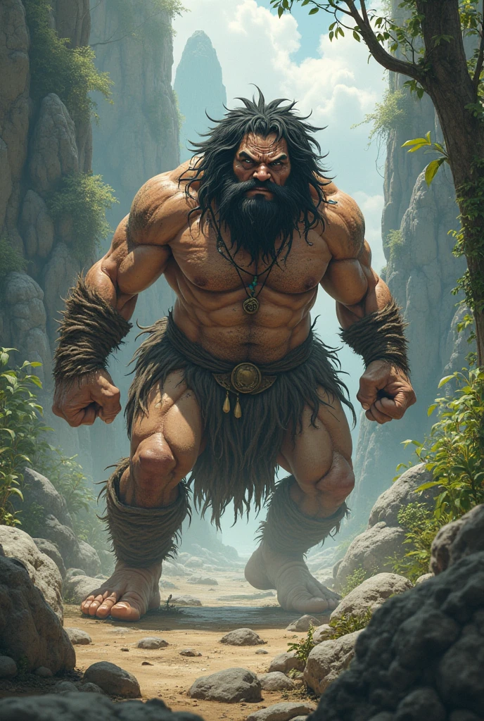 muscle、male、male、Strong、Thick arms、Thick Chest、Massive abdominal muscles、Minimal costumes、loincloth、Warrior、carpenter、blush、Sweat、Heavy breathing