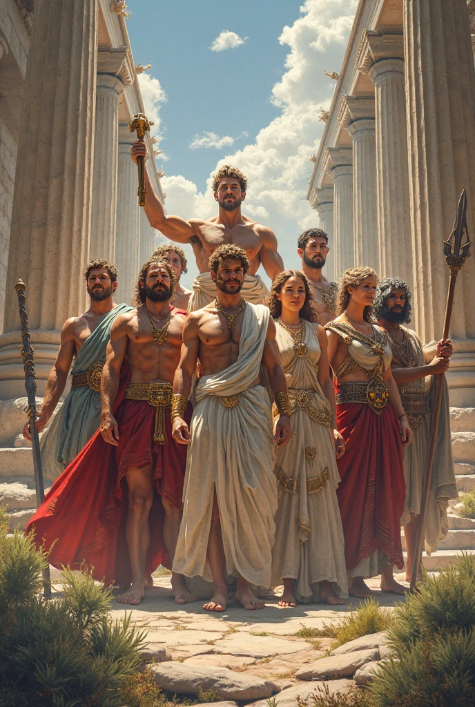 arafed male in a long dress with a towel on his shoulder, a statue inspired by Theophanes the Greek, featured on zbrush central, renaissance, roman toga, henry cavill as a greek god, wearing toga, wearing a toga, wearing loincloth, greek god, dressed in roman clothes, elegant ancient greek dress, loincloth
